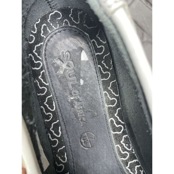 SOUL of AFRICA Nerina Juliet White Blue Leather Bow Ballet Flats Women 7M US/38 - Picture 9 of 16